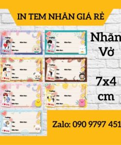 Combo 35 nhãn vở chibi BTS dễ thương (7 mẫu mỗi mẫu 5 nhãn)