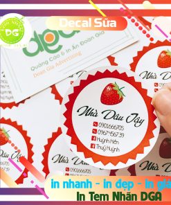 "1 lốc" Decal Sữa - Tem Sữa