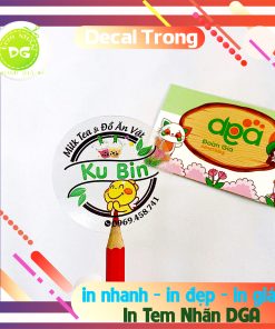 "1 lốc" Decal Trong- Tem Trong