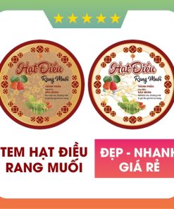 [CÓ SẲN] Tem decal dán Hạt Điều Rang Muối nhiều kích thước - rẻ - đẹp