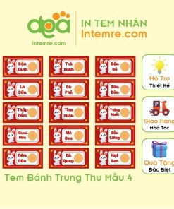 100 Tem Nhãn Giấy Decal Dán Intemre.com Bánh Trung Thu Hình Tròn 3cm - Mẫu 4,5,6