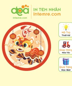 Sẳn Tem Nhãn Giấy - Decal Dán Intemre.com - Tết Hình Tròn Kt: 4cm, 5cm, 6cm