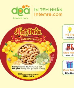 Sẳn Tem Nhãn Giấy Cán Bóng, Decal Dán Intemre.com Hạt Điều Rang Muối Nhiều Kích Cở - Mẫu 5