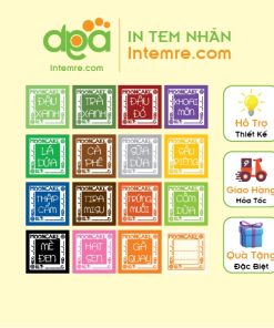 100 Tem Nhãn Giấy Decal Dán Intemre.com Bánh Trung Thu Hình Vuông 3x3cm - Mẫu 7