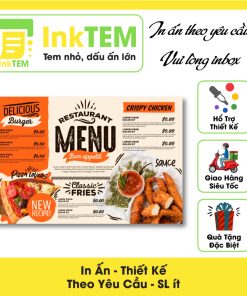 [IN] Menu Cứng Dày Để Bàn InkTEM Formex (Format) Kt:  A5, A4, A3