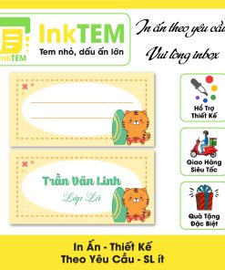 Tem Nhãn Decan Dán InkTEM Dụng Cụ Cá Nhân, Học Tập Ghi Tên Của Bé - KT: 4x2cm