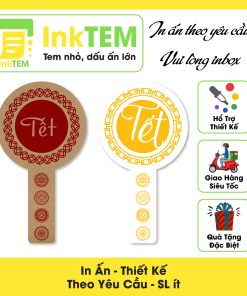 [Sẳn] 29 Tem Nhãn Giấy Kraft, Da Bò Decal Dán InkTEM Niêm Phong Hộp Quà Tết Kt:5x9cm