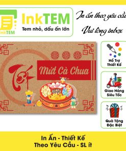 [Sẳn] 24 Tem Nhãn Giấy InkTEM Xi Măng Decan Dán Mứt Tết Và Hạt - Kích Thước:7x5cm