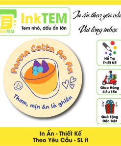 [IN] Ấn Tem Nhãn Giấy Decan Dán InkTEM - Hộp Bánh Sl: 600 - Kt: 2cm
