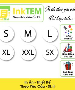 [Sẳn] 800 Tem Dán Size S / M / L – KT: 1cm – Decal Giấy InkTEM – 1 Tờ Lớn – Giao Nhanh Trong 24h