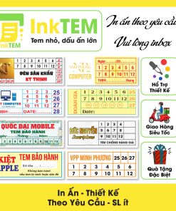 [IN] Ấn KT: 2.5x1cm - In Tem Bảo Hành InkTEM Decan, Vỡ, Bể Khổ A4 - Sl: 1000