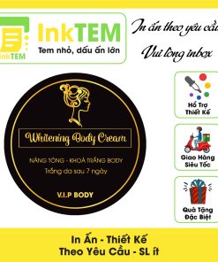 [IN] Ấn 100 Tem In Nhãn Giấy InkTEM Decan Dán Kem Body, Cốt, Trộn - Kt:8cm