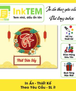 [Sẳn] 30 Tem, Decan Dán InkTEM Các Loại Mứt Tết - Kích Thước: 7x5cm